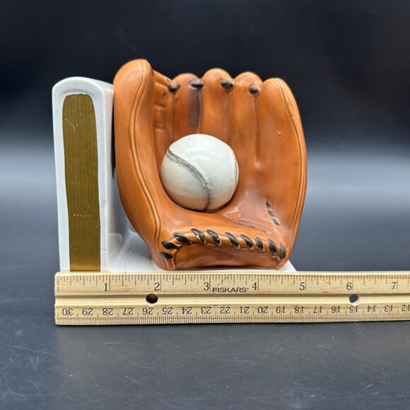 Vintage Bookend Lefton Japan Ceramic Baseball Glove Ball Sports Decor Figurine - Picture 11 of 12